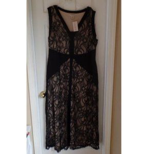 3X Lisa Lee Black Lace Maxi Dress